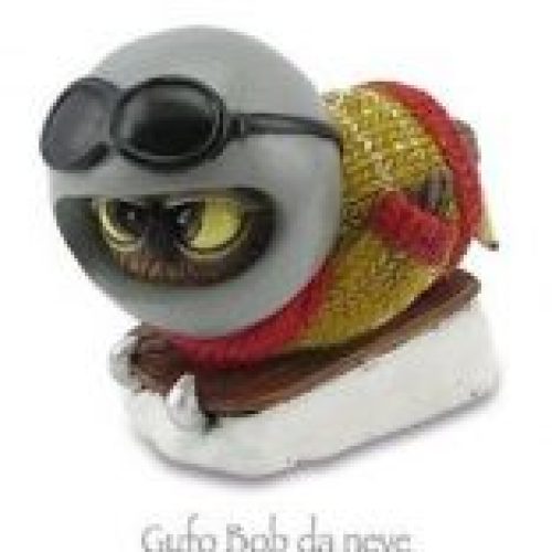 014-92961 Gufo Bob da neve- h 6 cm –  Gufetti collezionabili Les Alpes