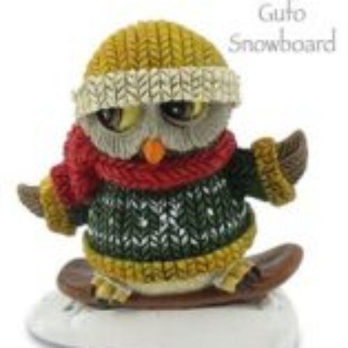 014-92962 Gufo Snowboard- h 7 cm –  Gufetti collezionabili Les Alpes