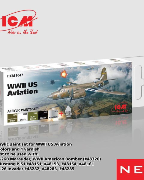 ICM 3047 - Acrylic paints set for WWII US Aviation