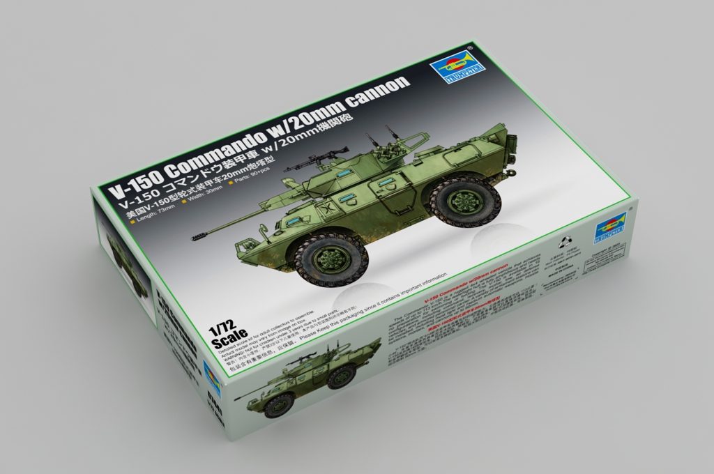 V-150 Commando With 20mm Cannon - scala 1:72 TRUMPETER - TR07441 - immagine 2
