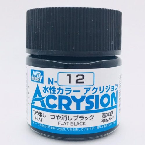 N012 Gunze Acrysion serie N Acrilico Nero Opaco 10ml