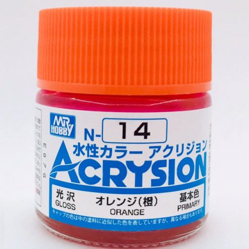 N014 Arancione Lucido colore acrilico Gunze Acrysion serie N boccetta da 10ml