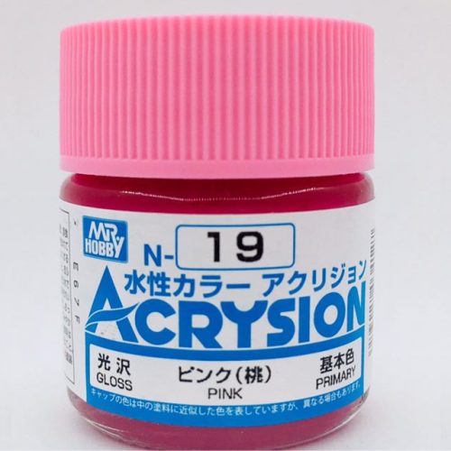 N019 Pink Lucido colore acrilico Gunze Acrysion serie N boccetta da 10ml
