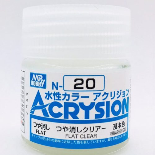 N020 Flat Clear colore acrilico Gunze Acrysion serie N boccetta da 10ml