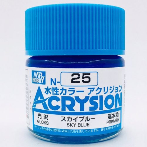 N025 Sky Blue Lucido colore acrilico Gunze Acrysion serie N boccetta da 10ml