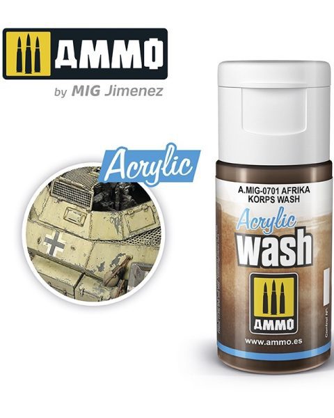 0701 AMMO MIG ACRYLIC WASH Afrika Korps Wash (15ml)