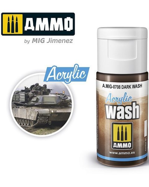 0708 AMMO MIG ACRYLIC WASH Dark Wash (15ml)