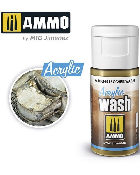 0712 AMMO MIG ACRYLIC WASH Ochre Wash (15ml)