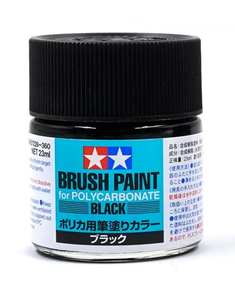 87228 - Colore BRUSH PAINT per POLICARBONATO (NERO) - TAMIYA