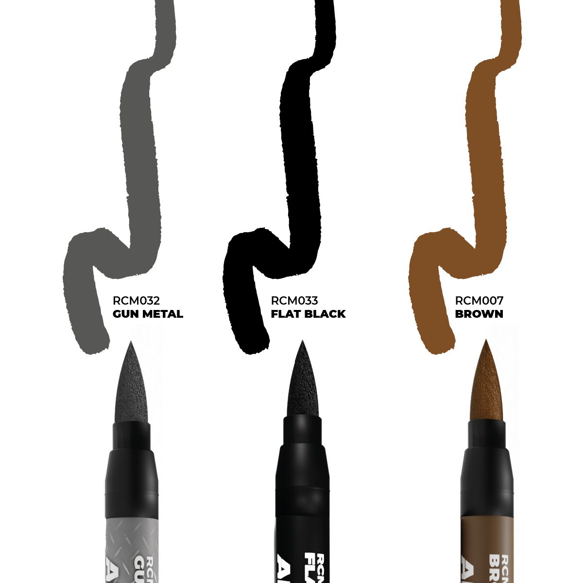 AK Pennarelli RCM103 Set 3 pezzi Real Color Marker - immagine 2