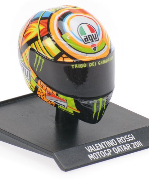 CASCO VALENTINO ROSSI MOTOGP QATAR 2011 Scala 1:10 MINICHAMPS - 315110056