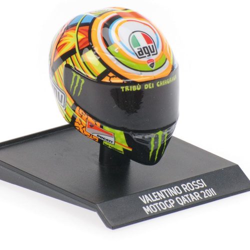 CASCO VALENTINO ROSSI MOTOGP QATAR 2011 Scala 1:10 MINICHAMPS – 315110056