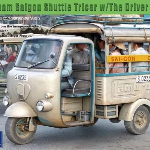 60′-70’s Vietnam Saigon Shuttle Tricar With The Driver And Passengers scala 1:35 GECKO MODELS 35GM0111 + COLLA OMAGGIO