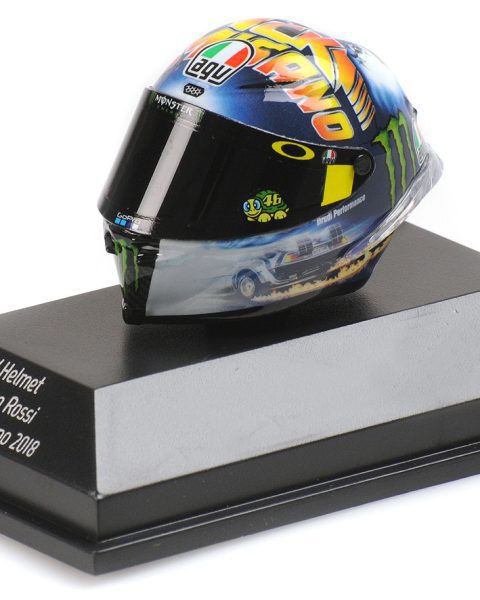 CASCO AGV VALENTINO ROSSI MOTOGP MISANO 2018 Scala 1:8 MINICHAMPS - 399180096