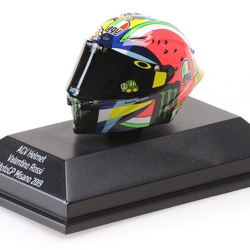 CASCO AGV VALENTINO ROSSI MOTOGP MISANO 2019 Scala 1:8 MINICHAMPS – 399190096