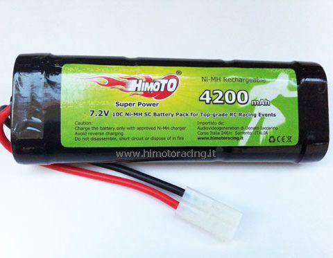 pacco batteria NiMh 7,2Volt's 4200mA attacco Tamiya