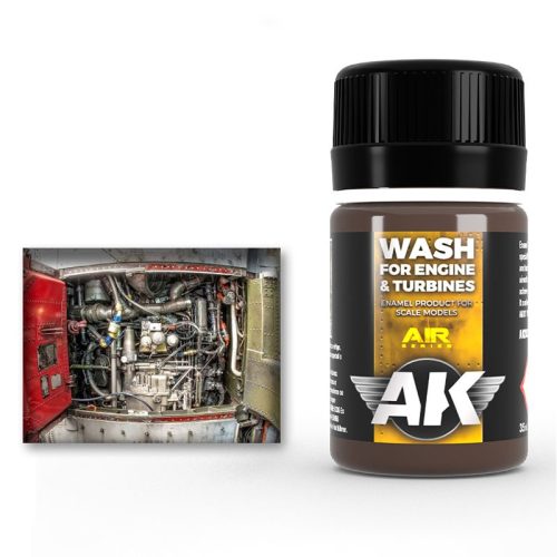 AK2033 AIRCRAFT ENGINE WASH 35ml AK INTERACTIVE