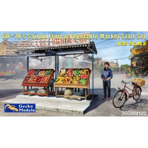60′ / 70’s Saigon Fruit & Vegetable Market Stall Set scala 1:35 GECKO 35GM0122