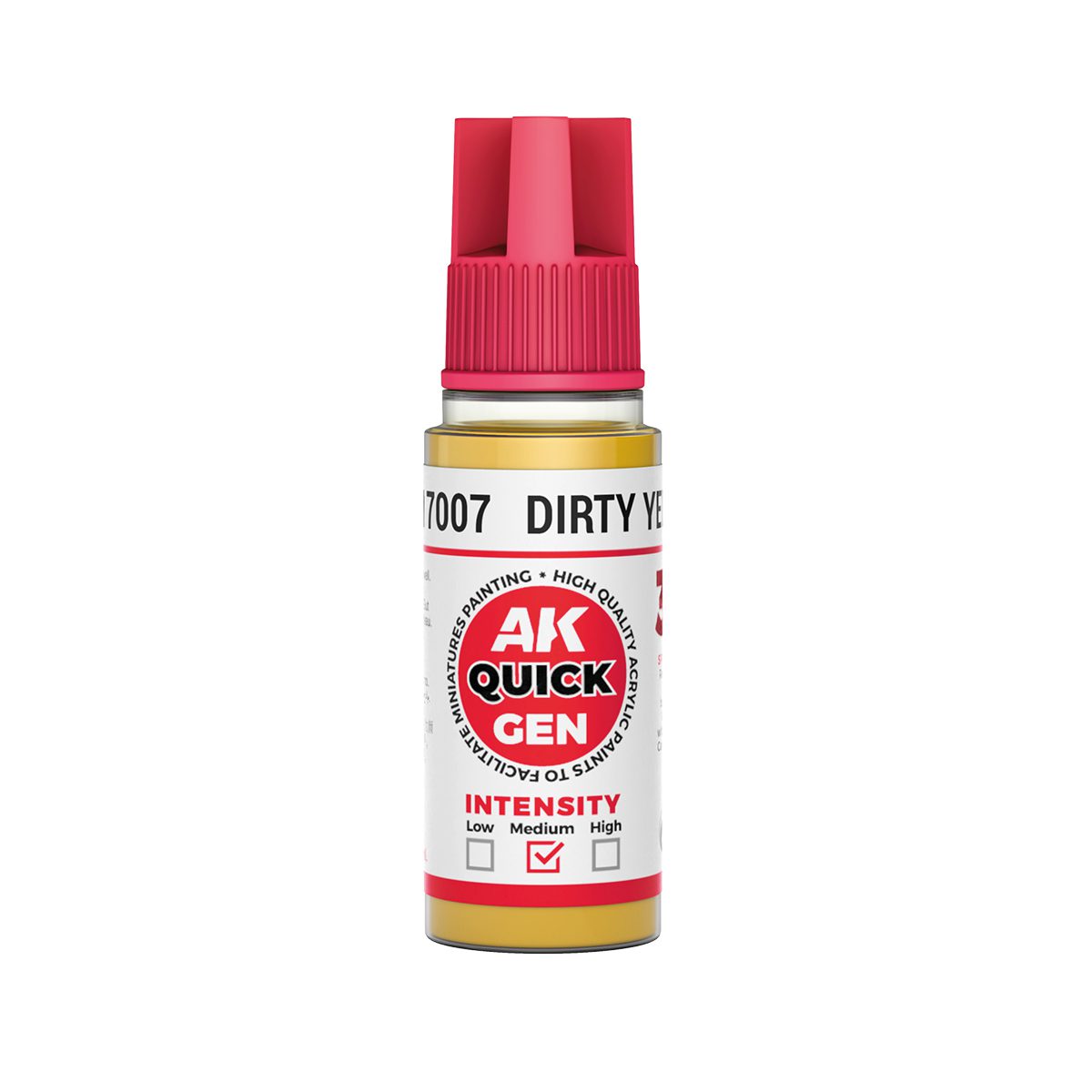 Quick Gen 17007 DIRTY YELLOW colore acrilico perfetto per miniature e Fantasy.