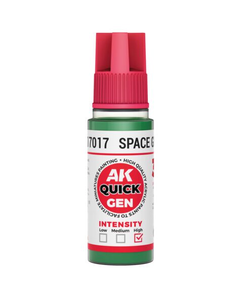 Quick Gen 17017 SPACE GREEN colore acrilico perfetto per miniature e Fantasy.