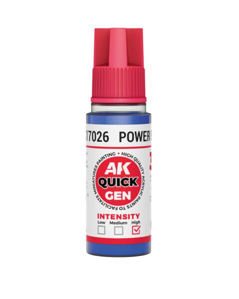 Quick Gen 17026 POWER BLUE colore acrilico perfetto per miniature e Fantasy.