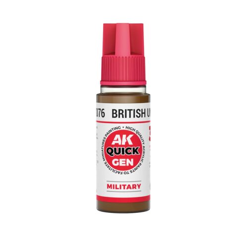 Quick Gen 17076 BRITISH UNIFORM colore acrilico perfetto per miniature e Fantasy.
