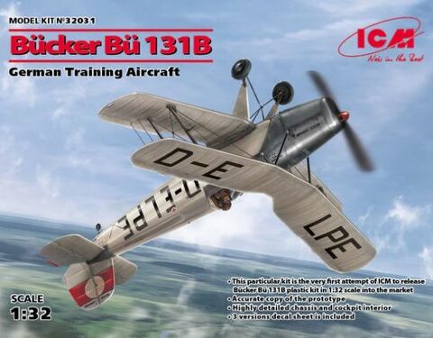 Bücker Bu-131B German Training Aircraft scala 1/32 ICM32031