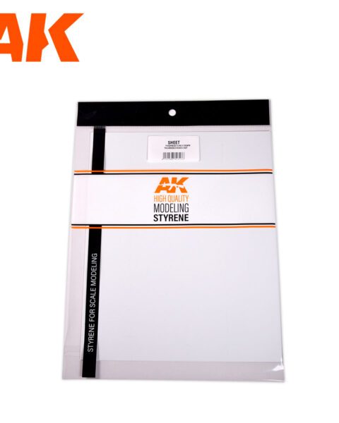 FOGLIO DI STIRENE Spessore 2 mm x 245 x 195 mm  – (1 unità)  AK INTERACTIVE - AK6578
