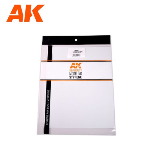 FOGLIO DI STIRENE Spessore 2 mm x 245 x 195 mm  – (1 unità)  AK INTERACTIVE – AK6578