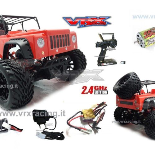 JEEP Monster Truck off-road scala 1:10 motore elettrico RC-550 Radio 2.4Ghz 4WD RTR VRX RH1011JEEP