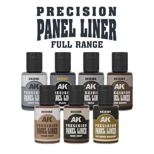 FULL RANGE PANEL LINERS (7 x 30ml) PRECISION PANEL LINER – AK INTERACTIVE – AK12100