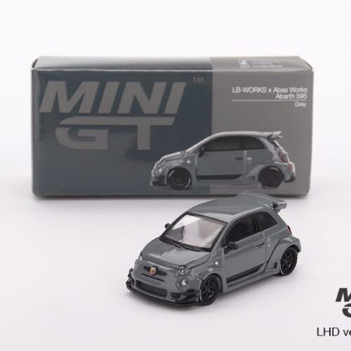 Abarth 595 LB-WORKS × Abas Works Grigio – Mini GT 1/64 – Modellino Die-Cast
