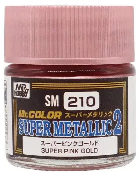 SM210 Gunze Super Metallic 2 Super Pink Gold Copper Mr.Hobby colore modellismo