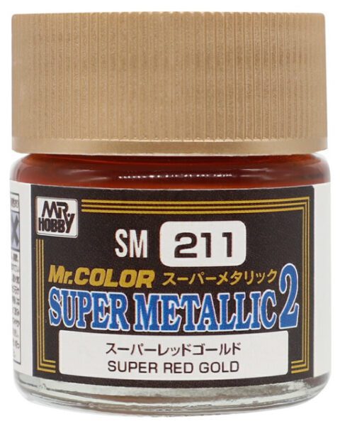 SM211 Gunze Super Metallic 2 Super Red Gold Copper Mr.Hobby colore modellismo