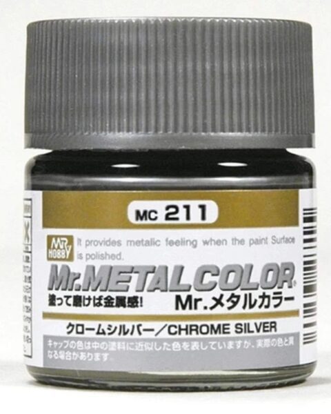 MC211 Gunze CHROME SILVER metallico 10ml Hobby Color Gunze Sangyo acrilico modellismo