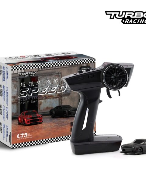 Turbo Racing C75 RC Sports Car RTR (Black) 1:76 KAVAN TB-C75-BK