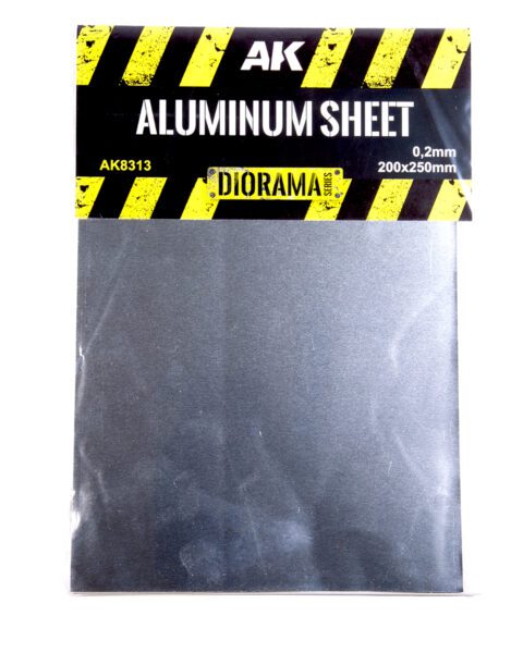 AK8313 – Lastra in Alluminio 200µm 200×250 mm – Foglio Tecnico per Dettagli Modellistici