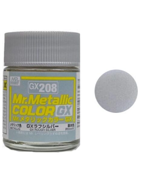 GX208 Gunze vernice smalto Metallic Color - Rough Silver 18ml Mr.Hobby colore modellismo
