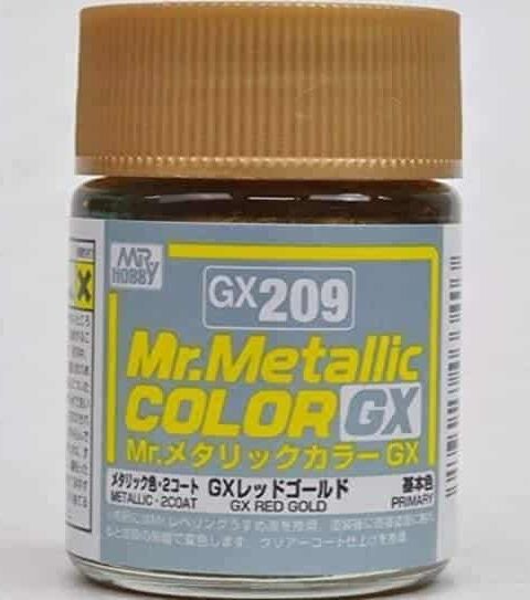 GX209 Gunze vernice smalto Metallic Color - Red Gold 18ml Mr.Hobby colore modellismo