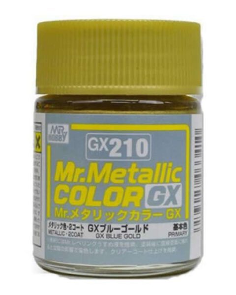 GX210 Gunze vernice smalto Metallic Color - Blue Gold 18ml Mr.Hobby colore modellismo