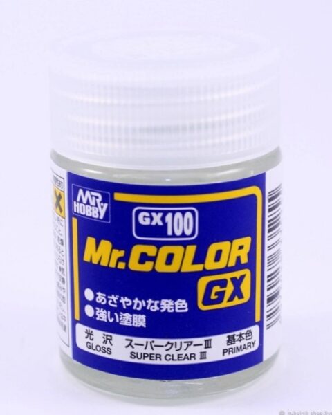 GX100 Gunze vernice smalto SUPER CLEAR III GLOSS 18ml Mr.Hobby colore modellismo