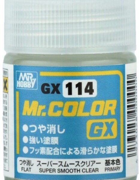 GX114 Gunze vernice smalto Super Smooth Clear Flat 18ml Mr.Hobby colore modellismo