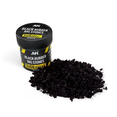 GRANDI PIETRE DI GOMMA NERA 100ML AK INTERACTIVE AK8315