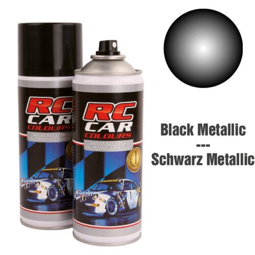 Spray  Colours Black Metalic – Lexan paint 150ml RC Car – RCC935