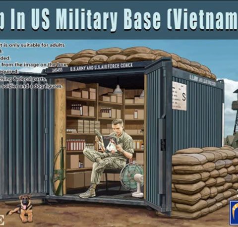 Gecko Models scala 35GM0118, 1/35 Mini Shop US Military Base – Scenario Guerra del Vietnam