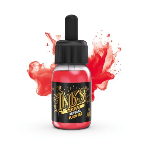 AK16042 FLUOR RED “The Inks” – Inchiostro Acrilico Fluorescente AK Interactive