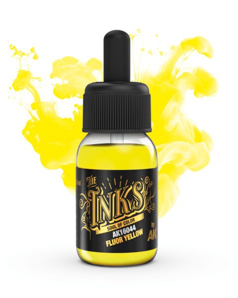AK16044 FLUOR YELLOW "The Inks" – Inchiostro Acrilico Fluorescente AK Interactive