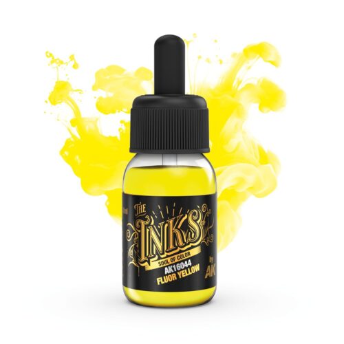 AK16044 FLUOR YELLOW “The Inks” – Inchiostro Acrilico Fluorescente AK Interactive