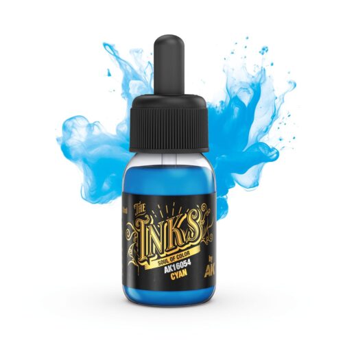 AK16054 CYAN “The Inks” – Inchiostro Acrilico Fluorescente AK Interactive