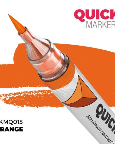 AK-MQ015, AK Interactive, Orange, Quick Markers per modellismo, tratto rapido